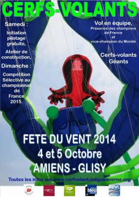 affiche du festival de Cerf-volant d'amiens 2014